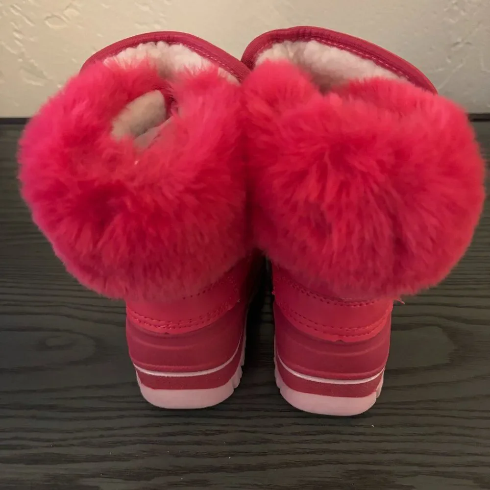 NEW! Nova Mountain Girls Little Kids Winter Snow Boots, Fuchsia 6 - 1185